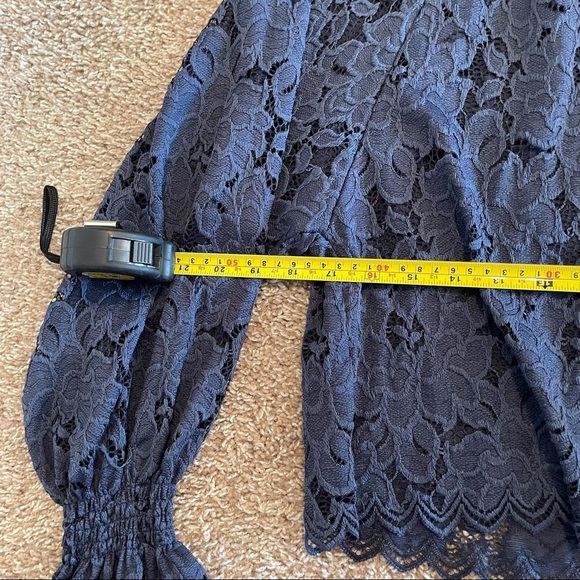 Free People | Olivia Lace Top | Navy | Size Small - Picture 6 of 10